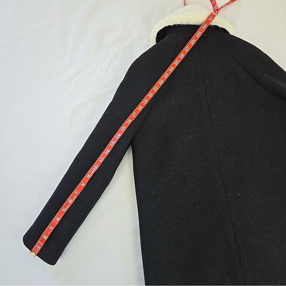 Madewell Eldridge Asymmetric Zip Coat in Black Insuluxe Fabric Women's XXS - Picture 14 of 15